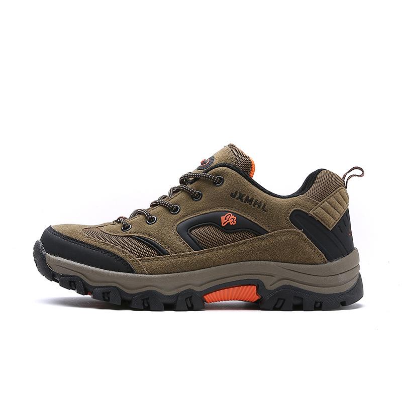 Outdoor shoes breathable men's shoes autumn green trend fashion warm low-top hiking shoes