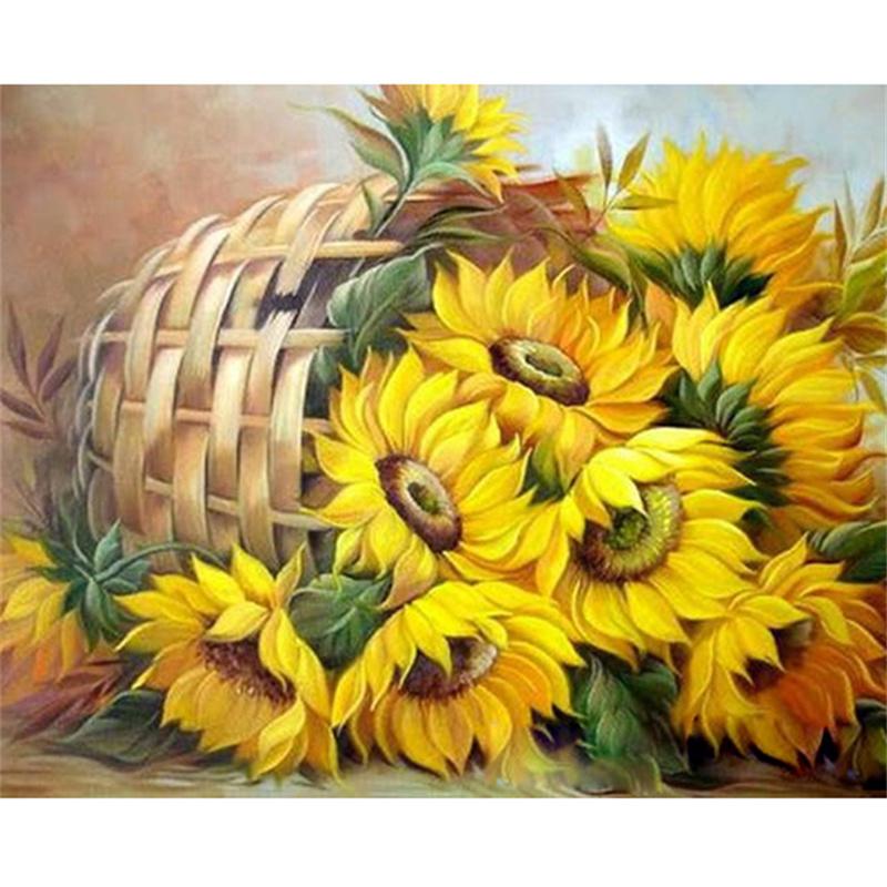 5D DIY Diamond Painting Flowers In Oil Painting Diamond Embroidery Cross Stitch Kit Full Rhinestone Mosaic Home Decor