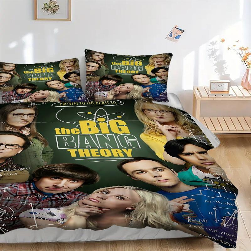 

3pcs Big Bang Theory Duvet Cover Set, 1 Duvet Cover + 2 Pillowcases (No Insert), High-Definition Print, Home & Dorm Set yy251208041 135x200cm