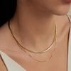 Elegant European Two-Layer Snake Bone Chain Necklace for Women - Luxurious High-End Design with Fashionable Layered Clavicle Style