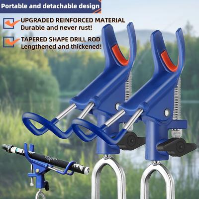 2pcs Fishing Rod Bracket Fishing Bracket Ground-to-sea Dual-purpose Bracket Sea Rod Bracket Hand Rod Bracket Long Rod Universal Bracket