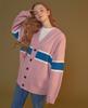Blond9 Point Color Knit Cardigan_Pink
