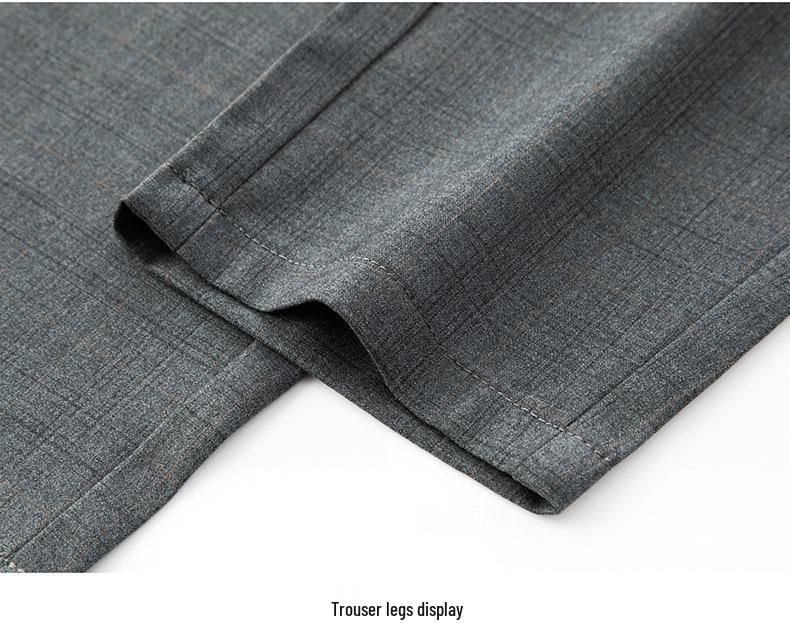 2026 Men's Slim Fit Cotton Linen Plaid Cropped Pants - Spring/Summer Korean Style Casual Wear
