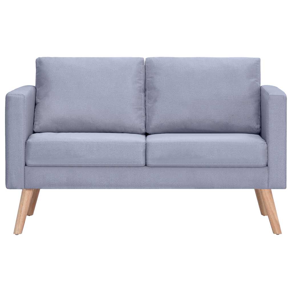 Vidaxl Sofa 2-Osobowa, Materiałowa, Jasnoszara