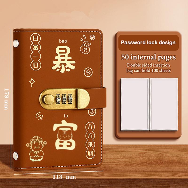 Banknote Storage Book Made Of Pu Material, Can Hold 100 Banknotes, With Banknote Pos, Stamps, Bank Card Storage Book