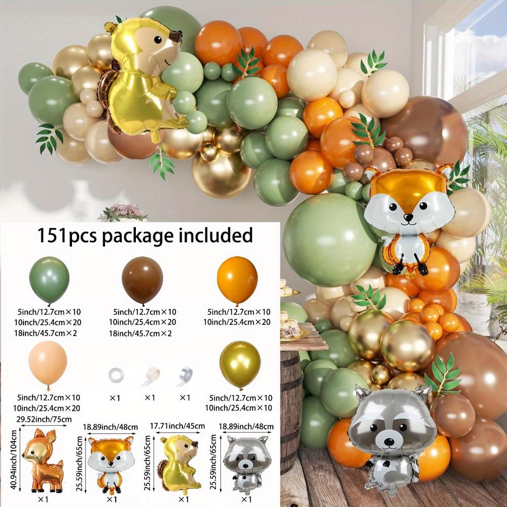 

151PCS Woodland Animal Balloon Garland Set, Forest Animal Birthday Party Neutral Reveal Party, Jungle Decoration Theme Party Other
