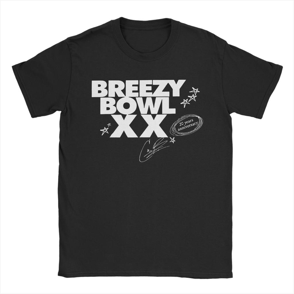 Men Rapper Chris Brown Breezy Bowl XX Tour T Shirts Pure Cotton Clothing Fashion Short Sleeve Crew Neck Tees Plus Size T-Shirts