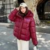 Winter Jacket Women Parka Fashion Hooded Thick Warm Glossy Down Cotton Coat Parkas Female Casual Outwear Overcoat Ladies