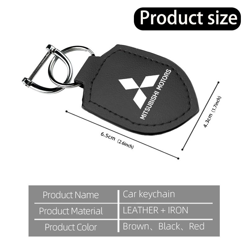 For Mitsubishi Fashion Leather Car Keychain Retro Style Keyrings Accessories Outlander Lancer L200 ASX Pajero Grandis Eclipse