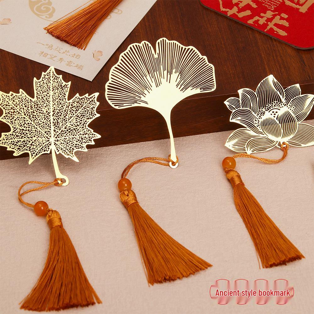 Yellow Hollow Metal Bookmarks - Creative Stationery Gifts for Students