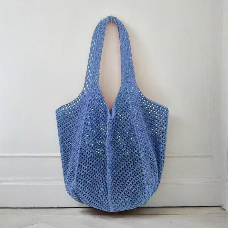 

Летние сумки крючком dopamine для женщин, летняя пляжная сумка-тоут, эстетичная ручная плетеная сумка в стиле хиппи, тренд 2024 года, новая женская сумка-шоппер, вязаная сумка в стиле бохо