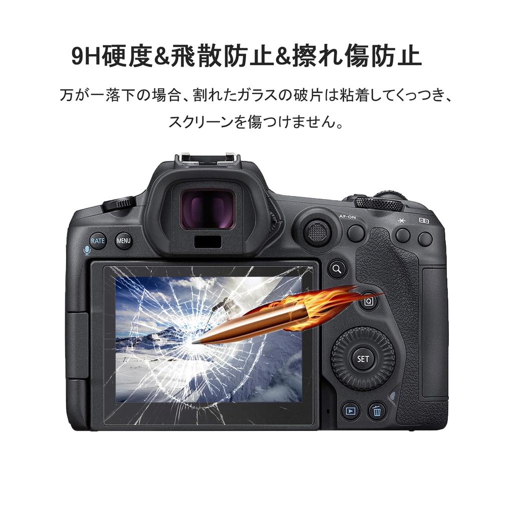 Rieibi of Canon EOS R6 Mark II Screen Tempered Glass Screen Protector for R6 Mark 9H Impact Fingerprint High Sensitivity [Set 3] Protector, II, 0.25mm