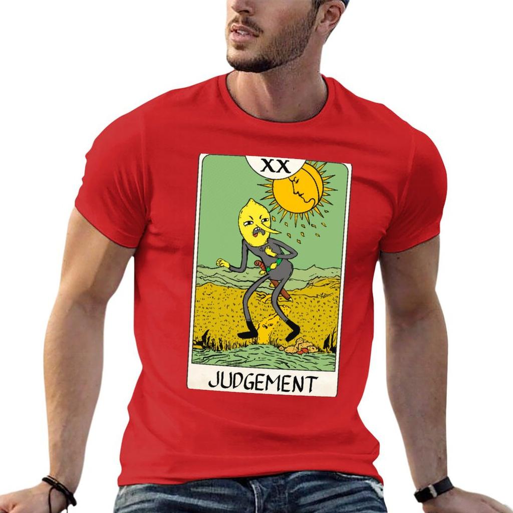 Lemongrab - Tarot Card - Judgement T-Shirt Plain Customs Animal Prinfor Boys Hippie Clothes Shirts Graphic Tee Men