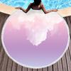Pastel Aesthetics Round Beach Towel,Absorbent Quick Dry Sand Free Lightweight Travel Camping Bath Towels,Round Throw Blanket