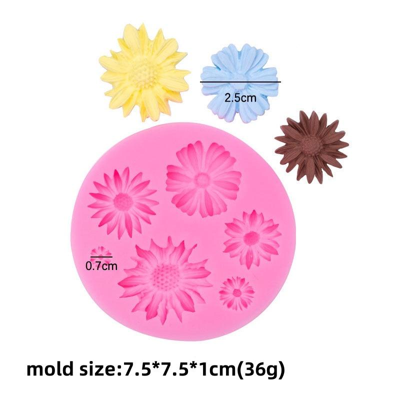 

1pc Little Daisy Sun Flower Silicone Mold DIY Cake Chocolate Candy Baking Decoration Tool Earrings Pendant Resin Craft Mold