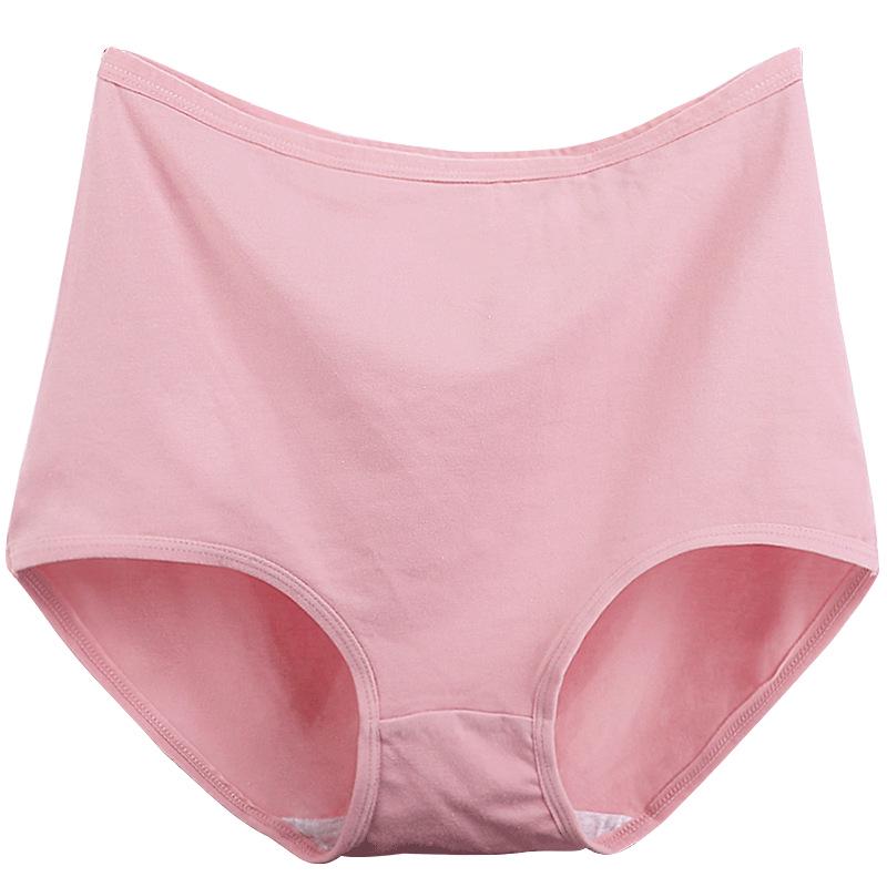 Plus Size Women's High Waist Cotton Briefs - Youthful Design for Comfort