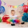 Rainbow Color Happy Birthday Banner Paper Garland Kids 1st Birthday Party Hanging Flag Decoration Unicorn Theme Party Supplies