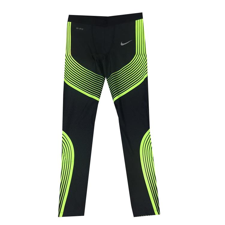 Nike Мужские полосатые беговые тайтсы Dri-Fit с быстрым высыханием 717751-023 L