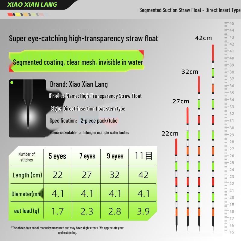 Little Immortal Blei-freier Stand-Schwimmer: Auffälliger, hochempfindlicher Karauschen-Pose für flaches Wasser und leichte Bisse.
