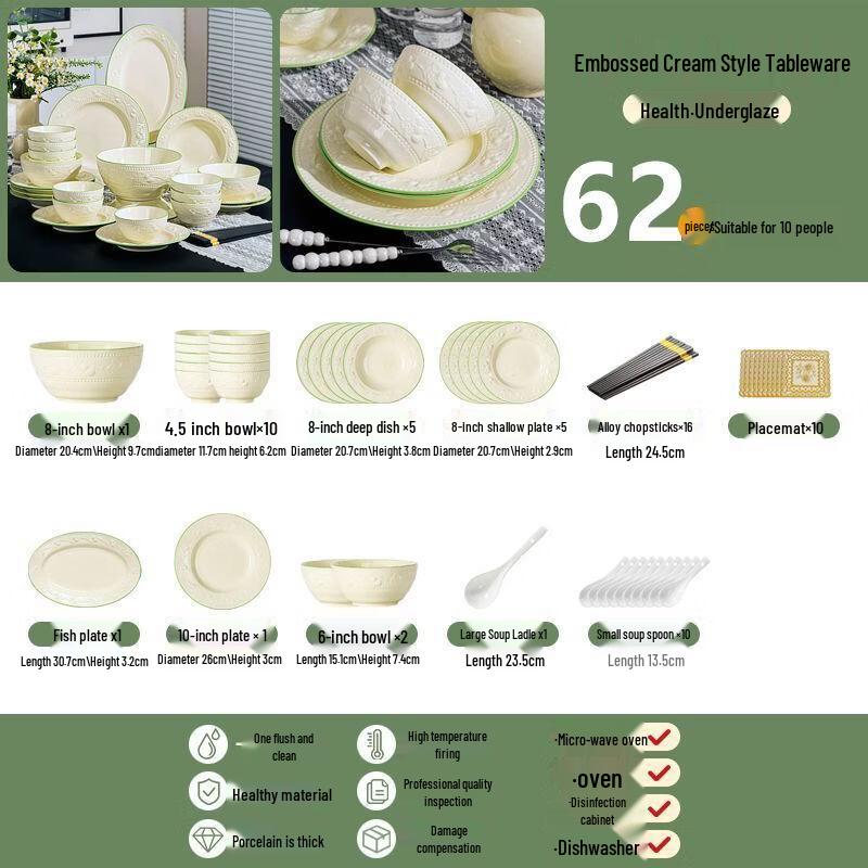 Strawberry Manor Underglaze Ceramic Dinnerware Set