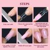 120 Stück 2-in-1 Nagelform Nagelverlängerungswerkzeug Papierloser Halter mit Skala Nagelform