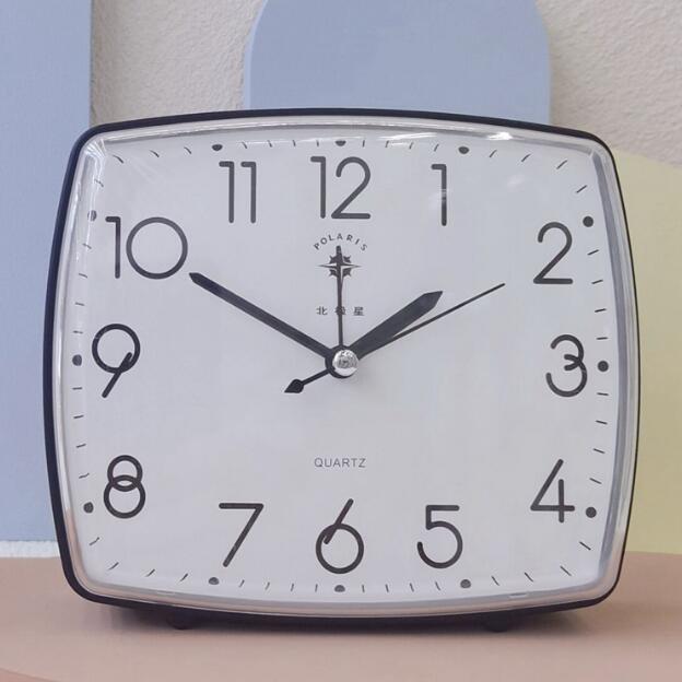 Polaris Бесшумный Будильник с Большими Цифрами, Современный Минималистичный Дизайн для Спальни или Стола