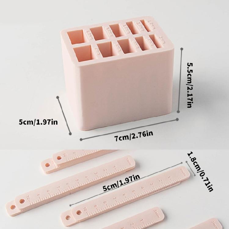 Multi Purpose Soft Clay Ruler  Thickness Measuring Tool Suitable For Polymer Clay And Dough Projects