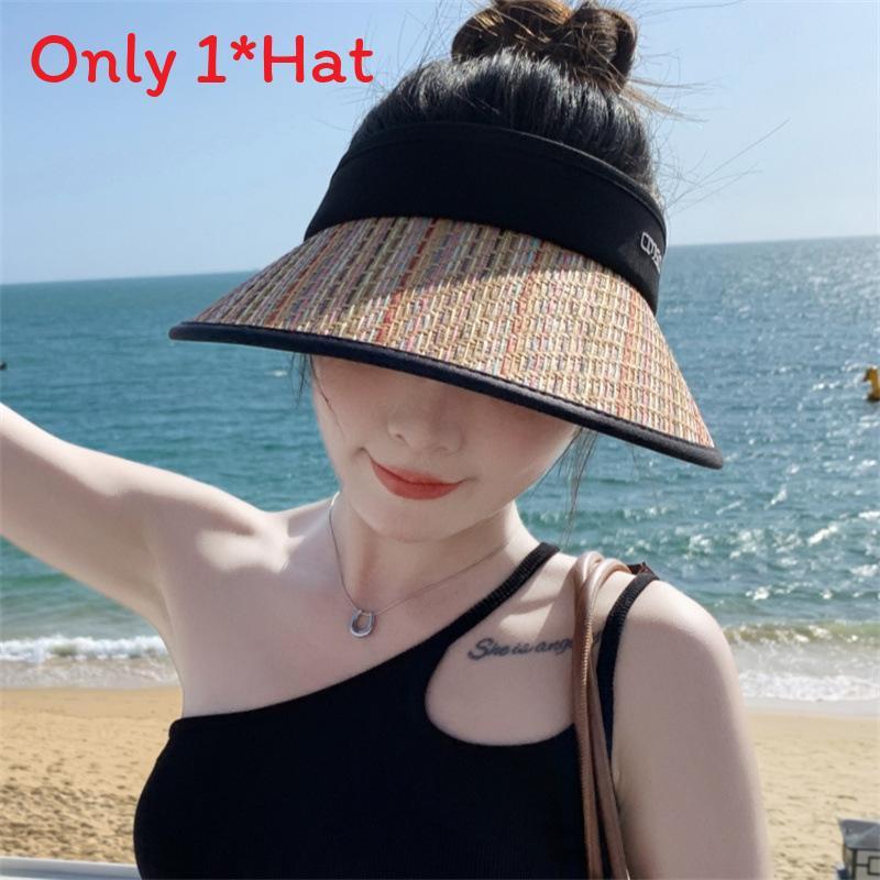 Summer Wide Brim Sun Hat With Large Flap For Outdoor Sun Protection