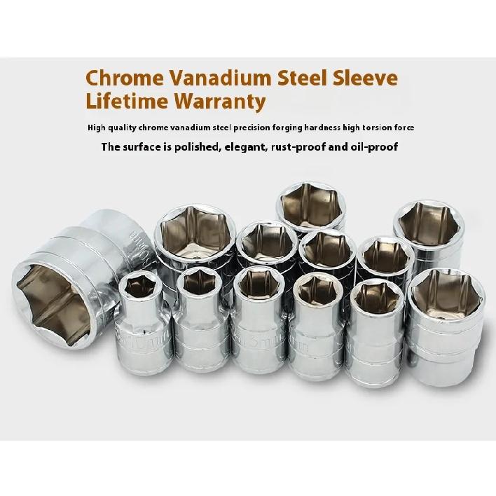 Major Auto Repair Toolbox Set for Automotive Repair Maintenance Repair Socket Wrench Multi Functional Sleeve Combination Set