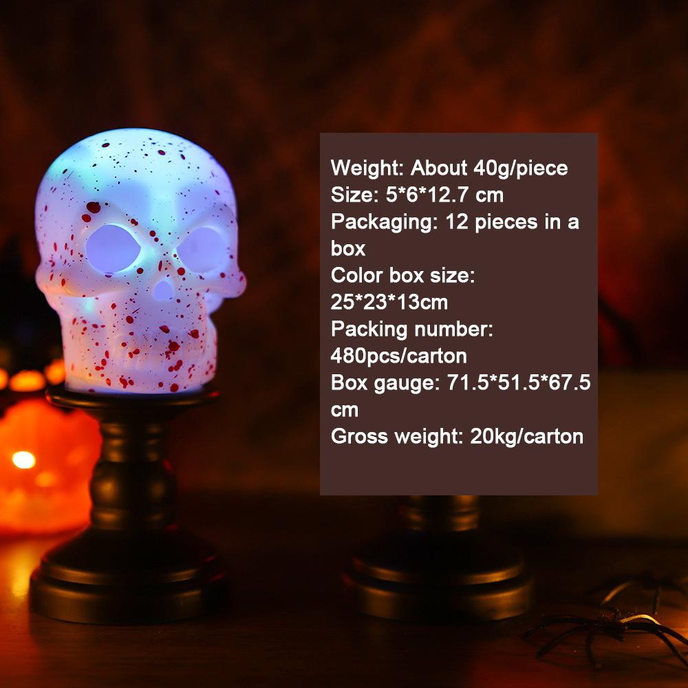 Halloween Pumpkin Lantern Creative Electronic Candle Light Decoration Props Atmosphere Night Light Ornament Funny Party Supplies