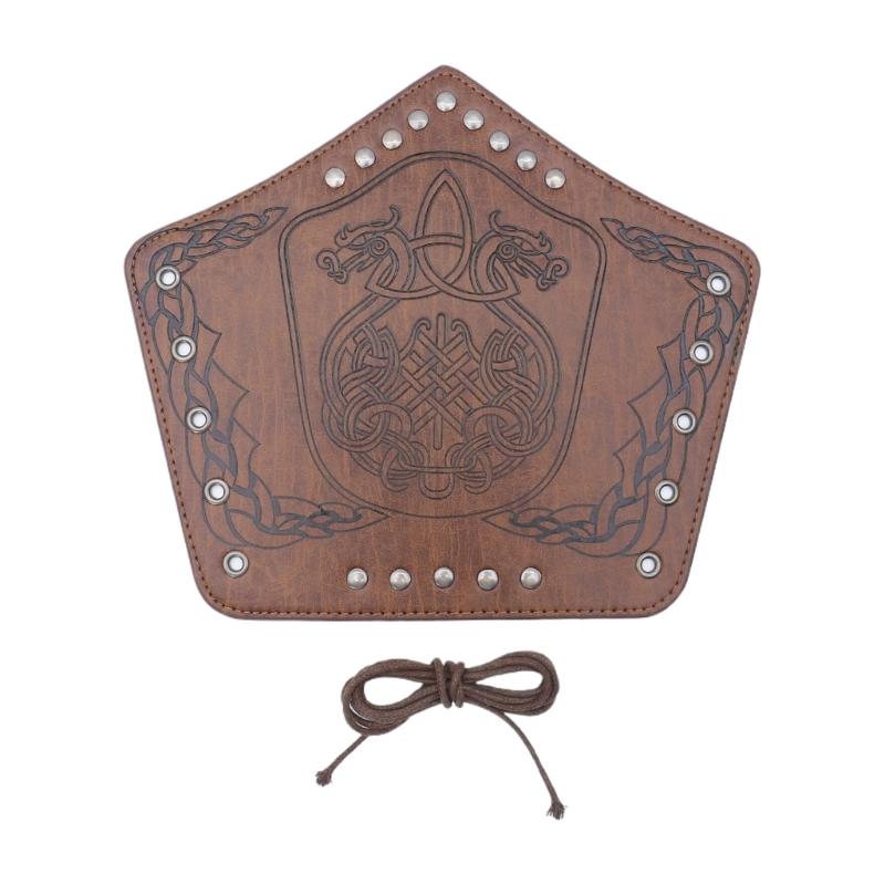 Historical Arm Guard Cosplay Arm Gauntlets Vintage Armband Knight Arm Guard Festival Costume PU Leather Arm Bracers