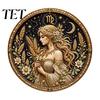 Relaxing Craft Kit for Stress Relief Zodiac Sign Faux Pearl Art Kit, 12 Signs DIY Painting Handmade Picture Kits, Round 3D Constellation Wall Adults,