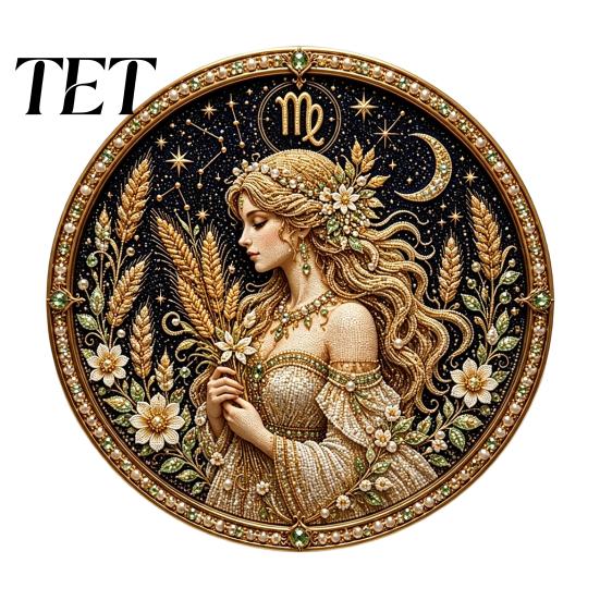 Relaxing Craft Kit for Stress Relief Zodiac Sign Faux Pearl Art Kit, 12 Signs DIY Painting Handmade Picture Kits, Round 3D Constellation Wall Adults,