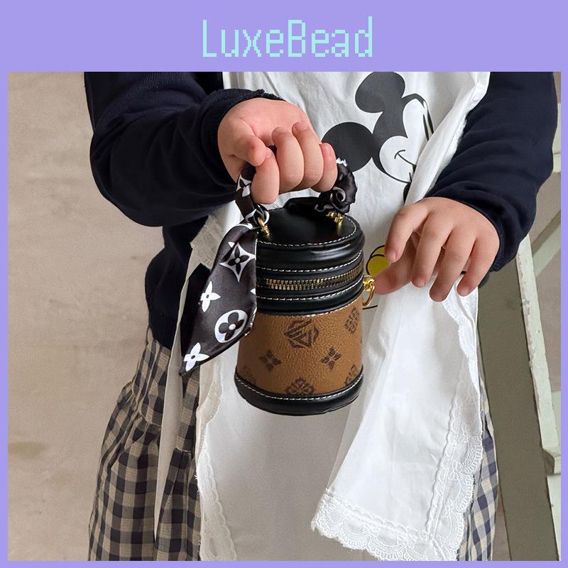 Printed Shape Cylindrical Single Shoulder Crossbody Bag For School Play And