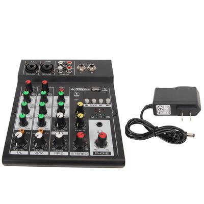 Mikser Bluetooth 4-kanałowy Obsługa dysku U Mini Płyta Miksera do transmisji na żywo Karaoke Nagrywania