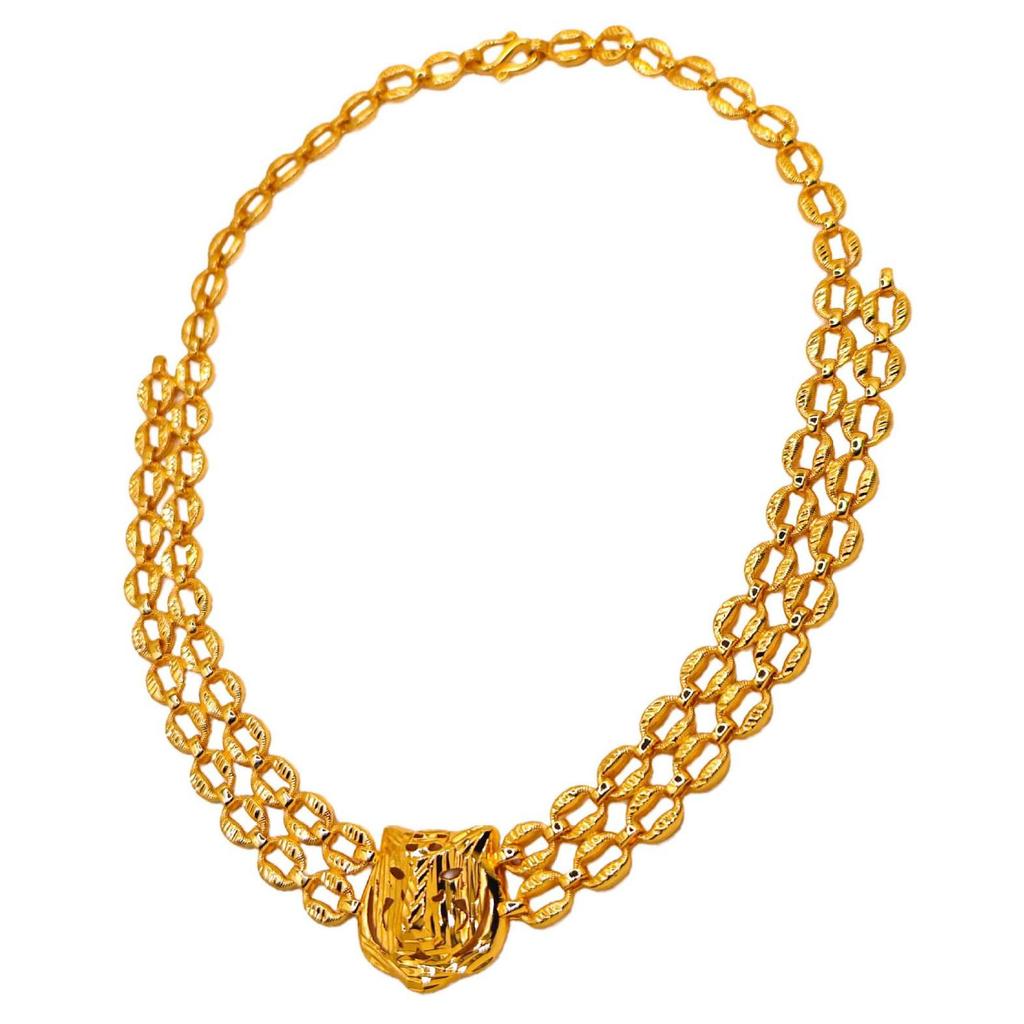 High-End Light Luxury Real Gold Plated Tiger Necklace - Versatile Fashion Accessory