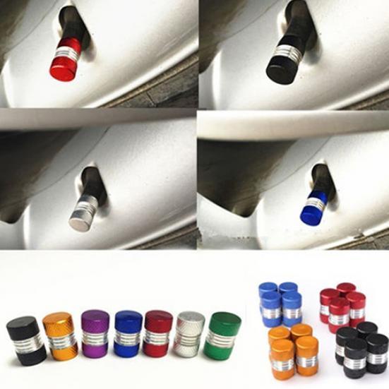 4Pcs/Set Universal Aluminum Alloy Bright Color Tire Tyre Air Valve Stems ADM