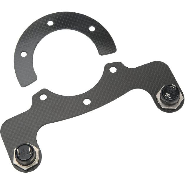 Acouto Universelles 6-Loch Rennsport-Lenkrad Hupenknopf-Kit, Lenkrad-Hupenknopf 6 Löcher Kohlefaser Externes Hupenknopf-Kit Lenkung