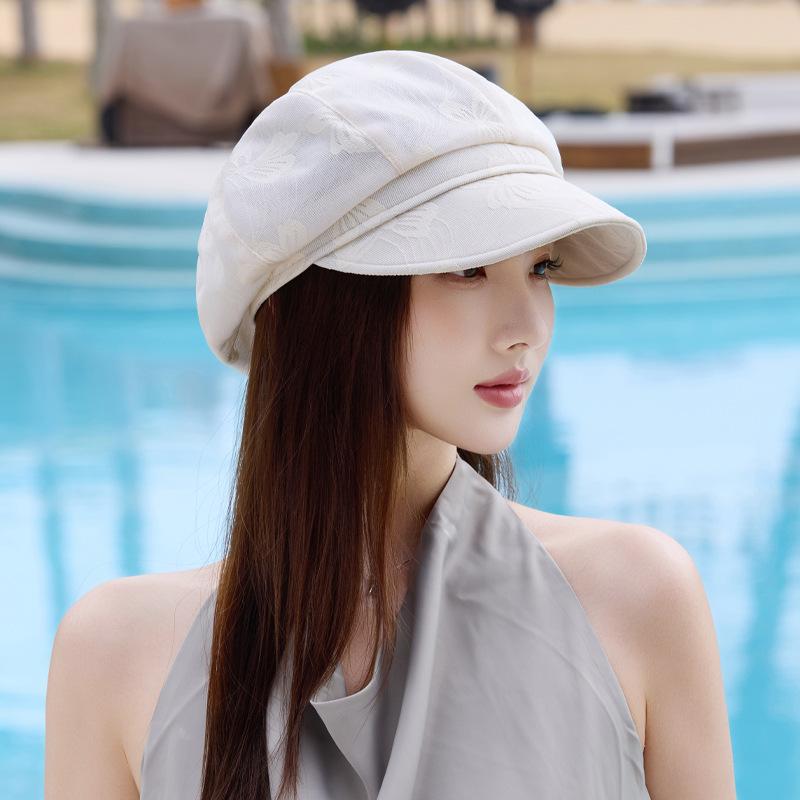 Fashion Versatile Beret Children Spring and Summer Outdoor Breathable Sunshade Sunscreen Hat Literary and Retro Painter Hat