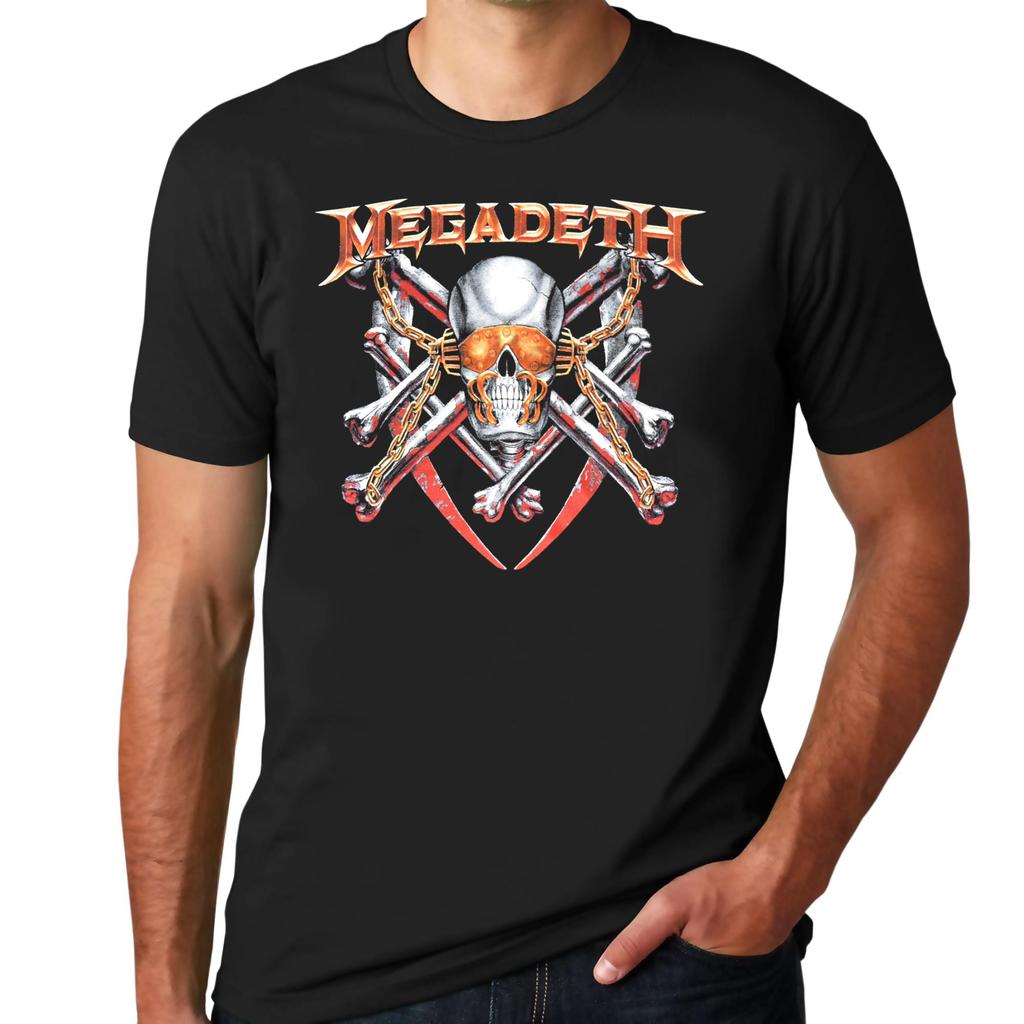MEGADETH Rock Band Printed T-Shirt Men's Fashion Casual Wear Short Sleeve Loose Comfort T-Shirt Daily Men's Clothing