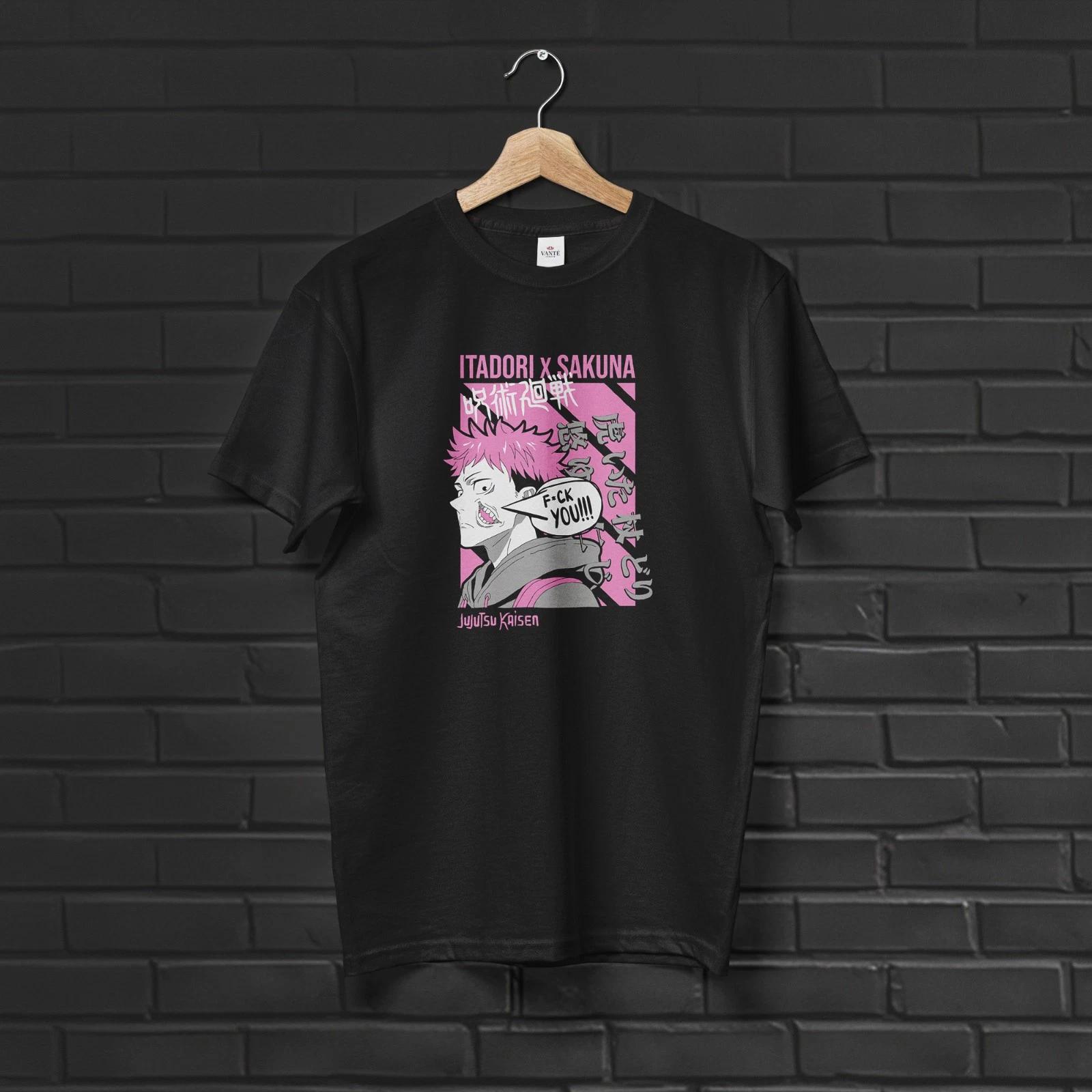 Itadori & Sukuna Anime T-Shirt Streetwear Graphic Tee Unisex Top 4XL