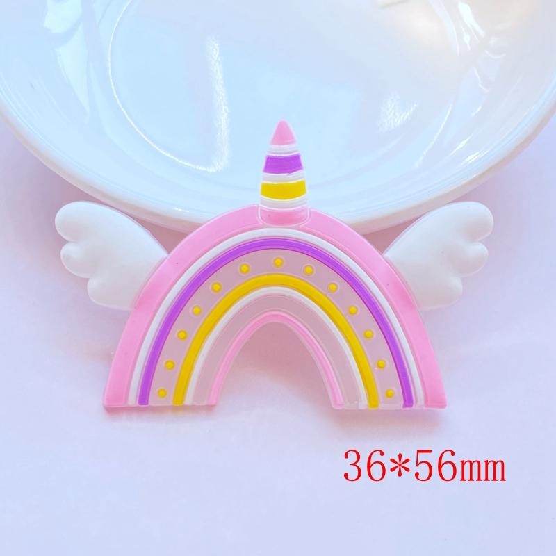 10 Stück Neue Niedliche Transparente Cartoon Regenbogen Serie PVC Flexibler Kleber Flache Rückseite DIY Scrapbook Verzierung Handy Basteldekoration