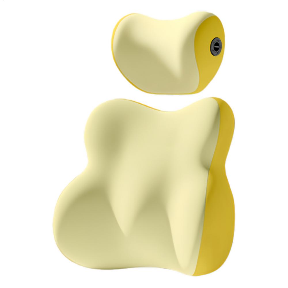 Lumbar Cushion For Car Memory Foam Ergonomic Auto Accessories Car Neck Pillow Kit For Vehicle Truck Travel Trip Commuting Daily