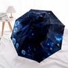 1 PC Automatic Folding Umbrella - Magical Night Dog Pattern, Portable & Foldable Design with 8 Ribs, Christmas Birthday Gifts