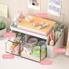 Cute Student Stationery Storage Rabbit Pig Pen Holder Desktop Drawer Type Hand Account Sorting Children's Desk Pen Holder Shelf
