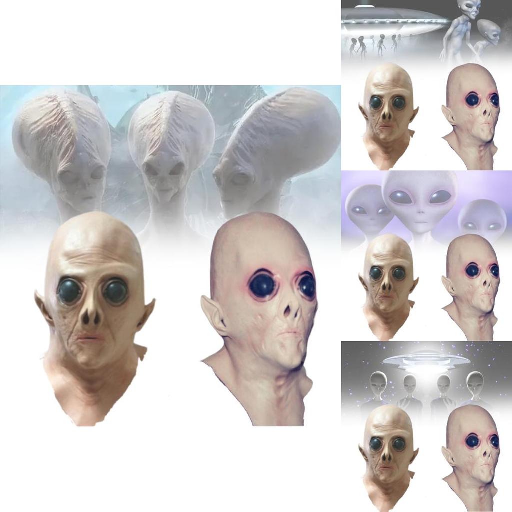 Buitenaards Hoofdmasker Voor Halloween Sci-fi Film Themafeest Met Uniek Handgemaakt Ontwerp