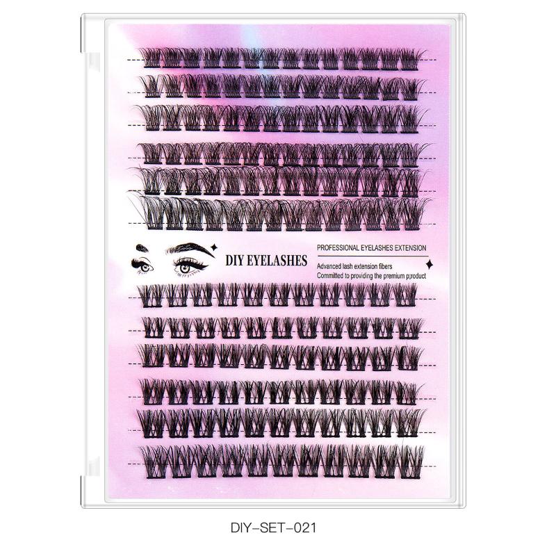 

Diy False Eyelash Extension Kit Individual Lash Clusters Bottom And Upper Lashes Extra Thick And Fluffy Lashes For Beginners