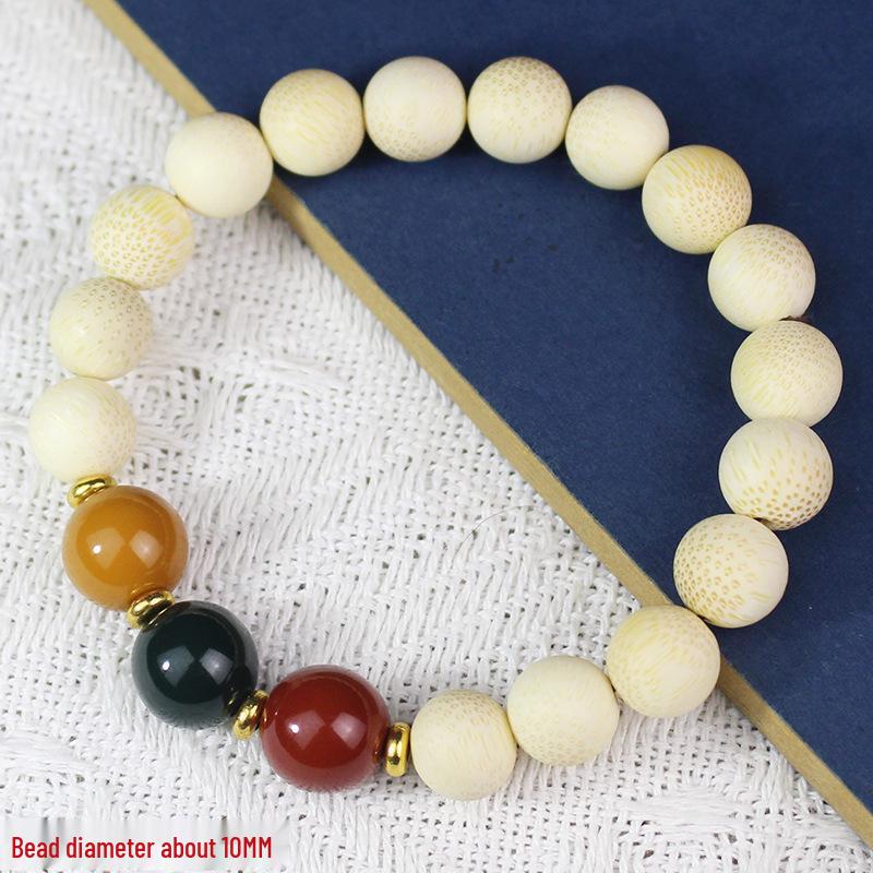 Sandalwood 10MM Single Loop Bracelets - Unisex Buddhist Beads Rosary Jewelry