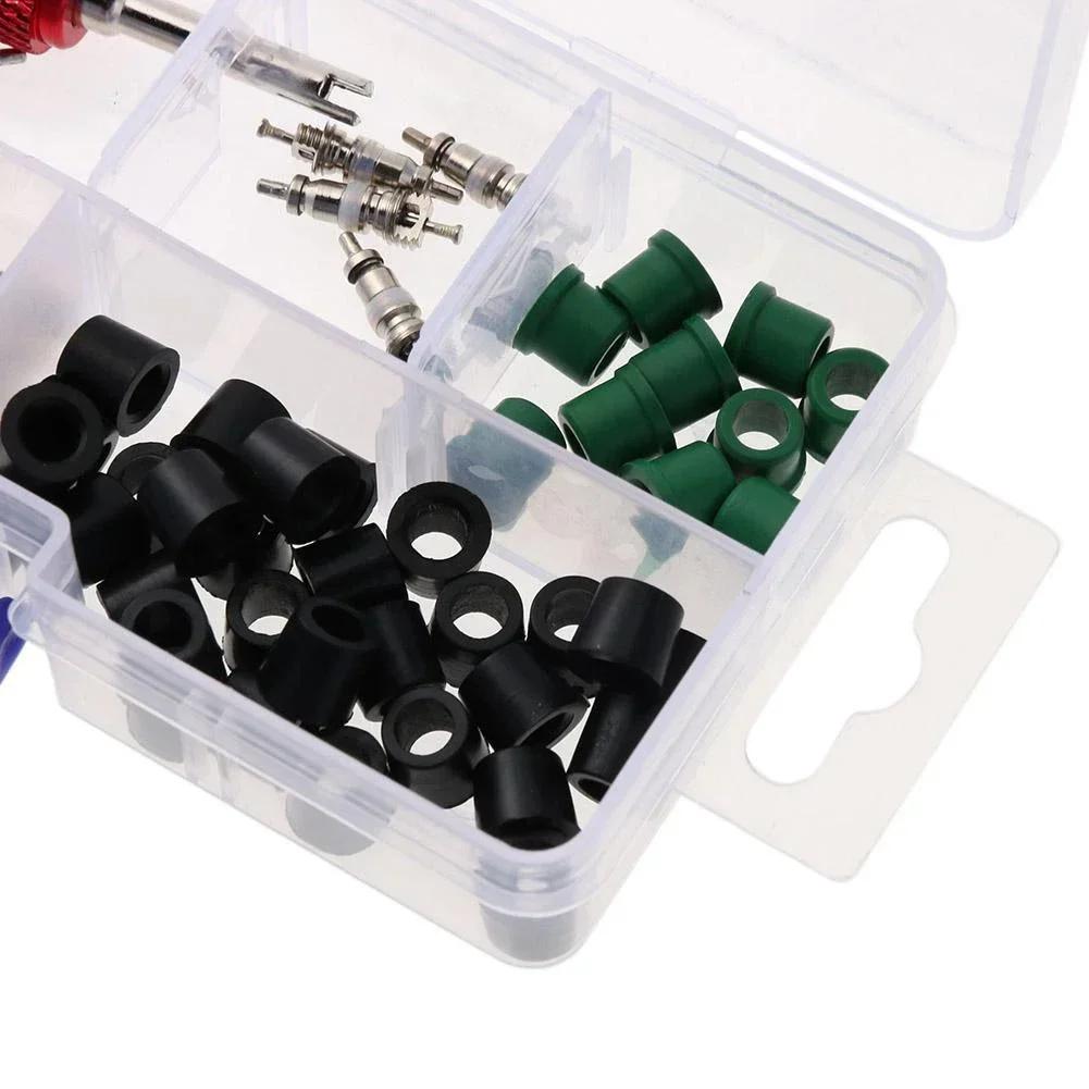 Car Accessories Remover Tool Set AC Valve Core Air Conditioning Parts Metal + Rubber Repair Tool Car Brand New