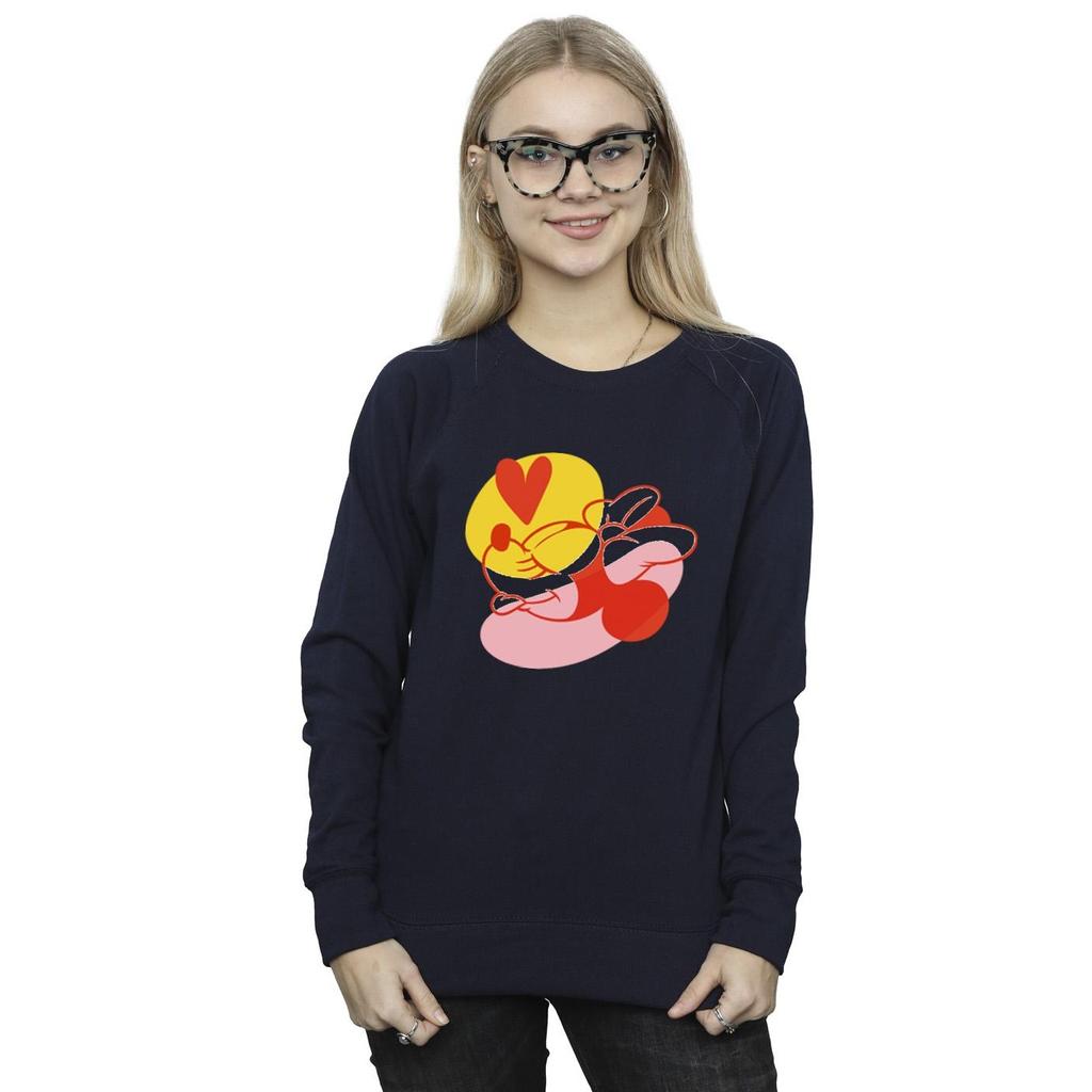 Disney Womens/Ladies Minnie Mouse Tongue Heart Sweatshirt